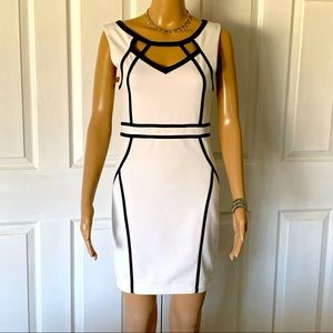 ANGL-Black&White Mini Dress-Tag says M, runs S